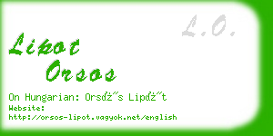 lipot orsos business card